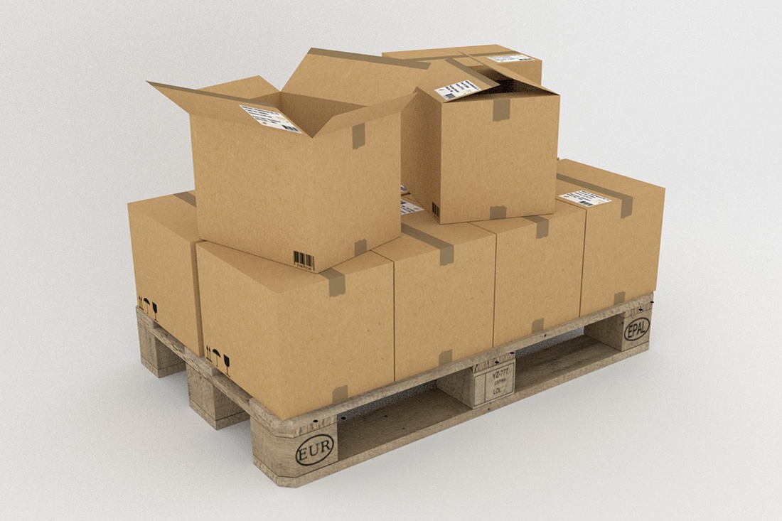 stacked boxes for storage